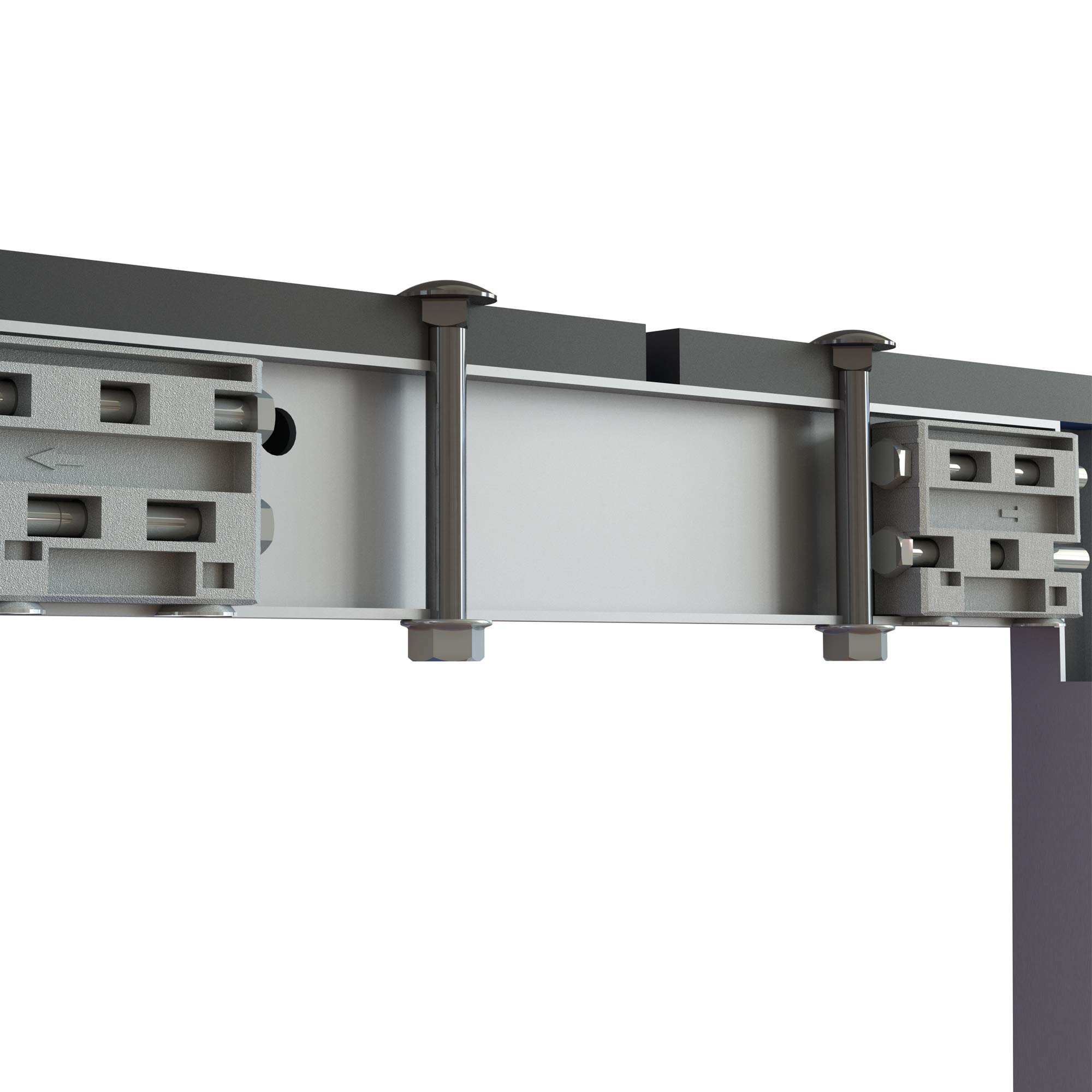 3-Pack Aluminum Rectangular Feet for Locker Room Benches - Matt Anodized Side Legs for Durable Bench Seats | Perfect for Gym, Locker Room & Commercial Seating Areas