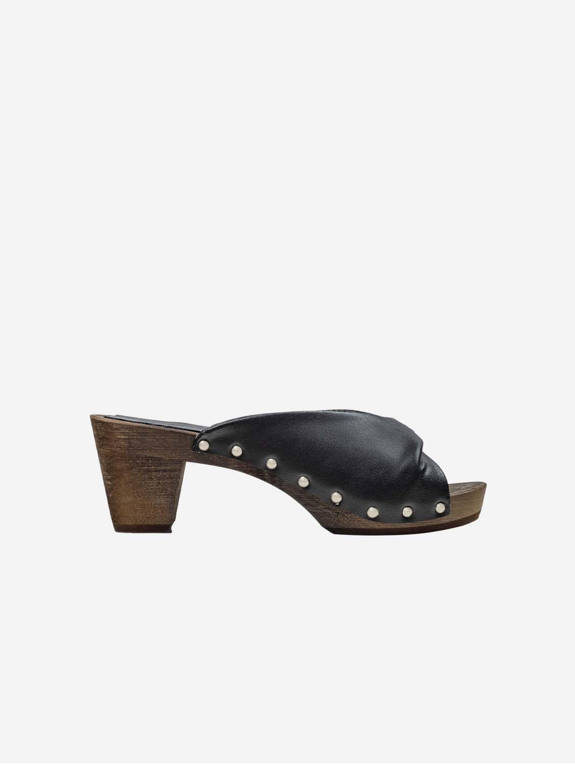 Vegan Grape Leather Clogs for Women & Men | Eco-Friendly Black Slip-On Shoes | Comfortable & Stylish for Casual Wear, Office, and Outdoor Activities