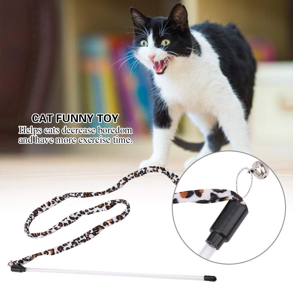 Interactive Cat Feather Wand Toy with Bell - Large Smart Kitty Teaser Wand for Indoor Cats, Kitten Chase Exercise & Play - Perfect for Bonding & Active Playtime at Home