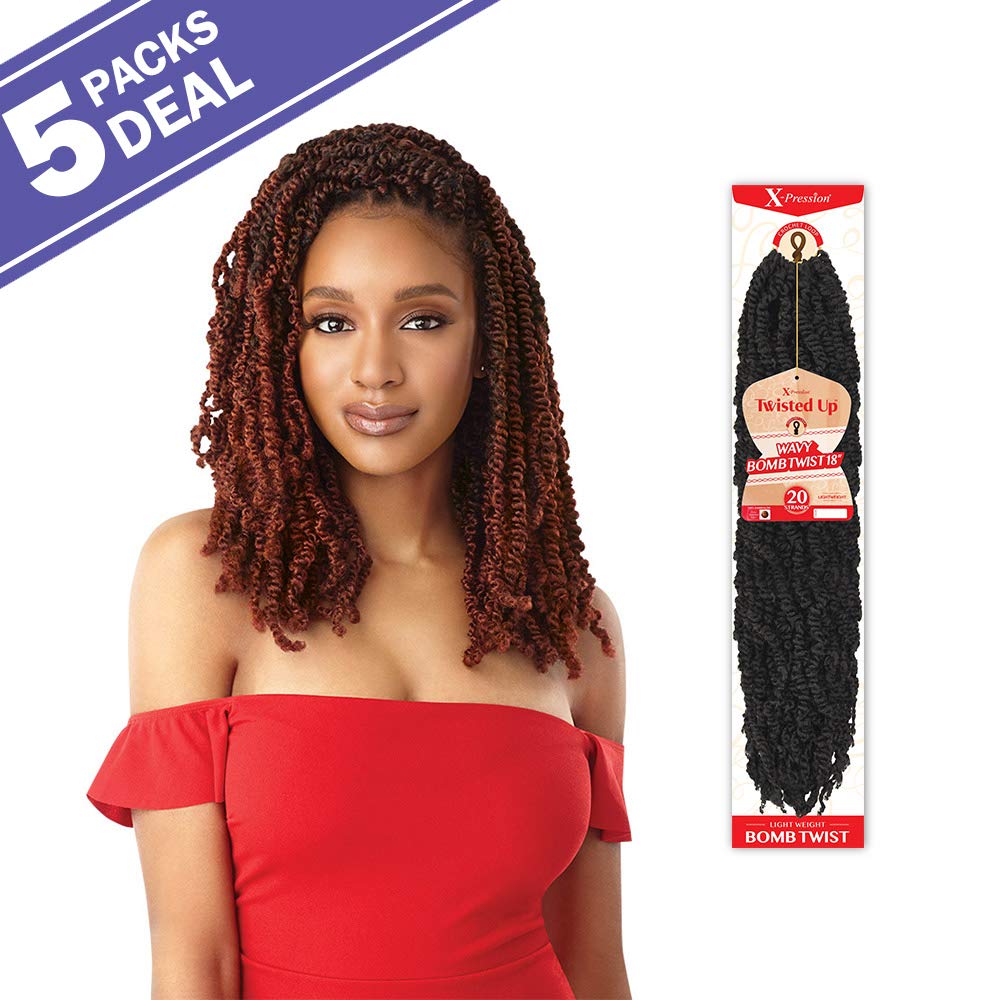 Outre Crochet Braids X-Pression Twisted Up Wavy Bomb Twist 18