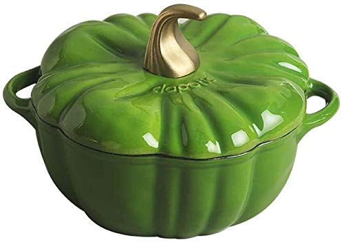 **Enameled Cast Iron Dutch Oven – Non-Stick Ceramic Casserole Pot for Stew, Soup & Stock | Stovetop & Oven Safe | Pumpkin Design (Color: Blue) – Perfect for Slow Cooking, Braising & Family Meals**