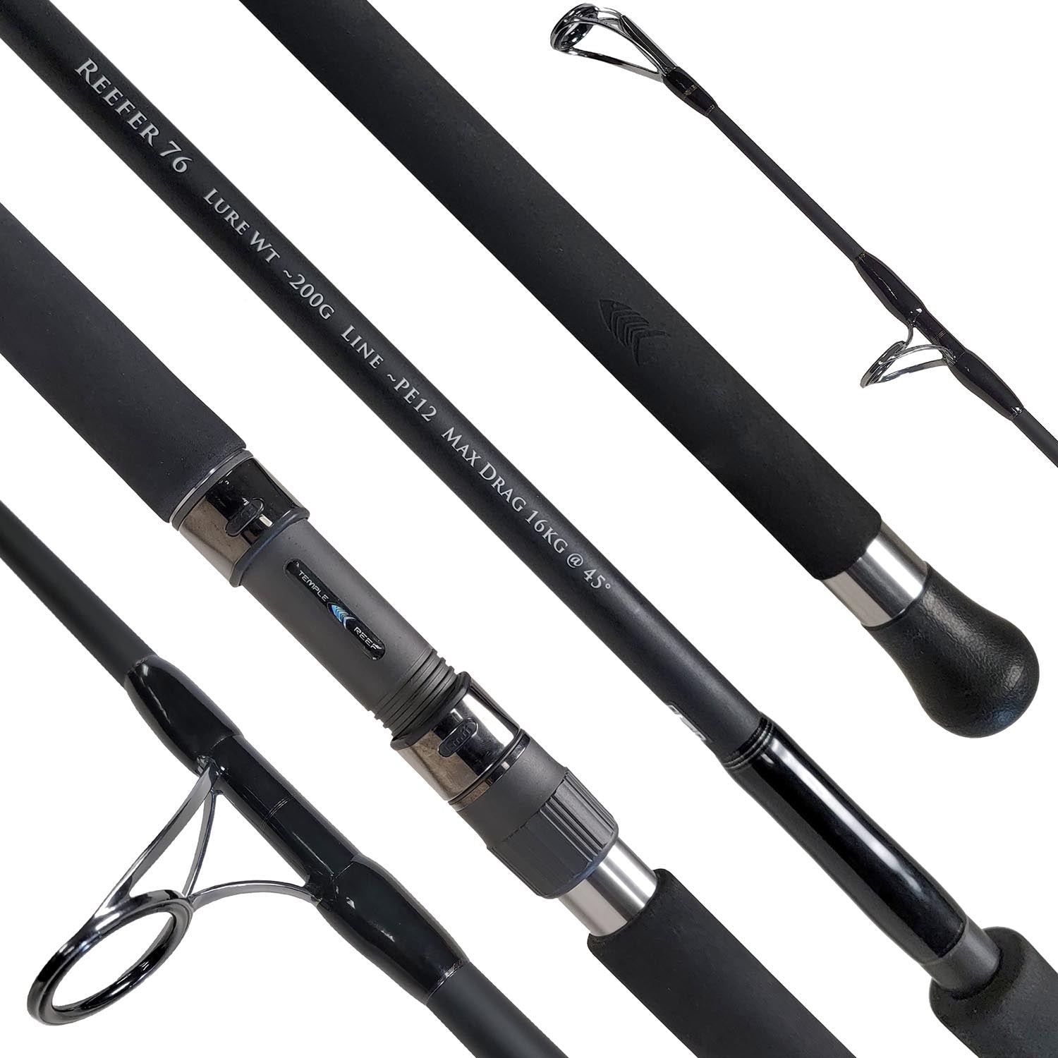 Premium Temple Reef Reefer Tuna/GT Popping Fishing Rods – Saltwater Casting Rod for Big Game Fishing, Surf & Offshore Angling – Perfect for Targeting Tuna, Giant Trevally & Pelagic Species