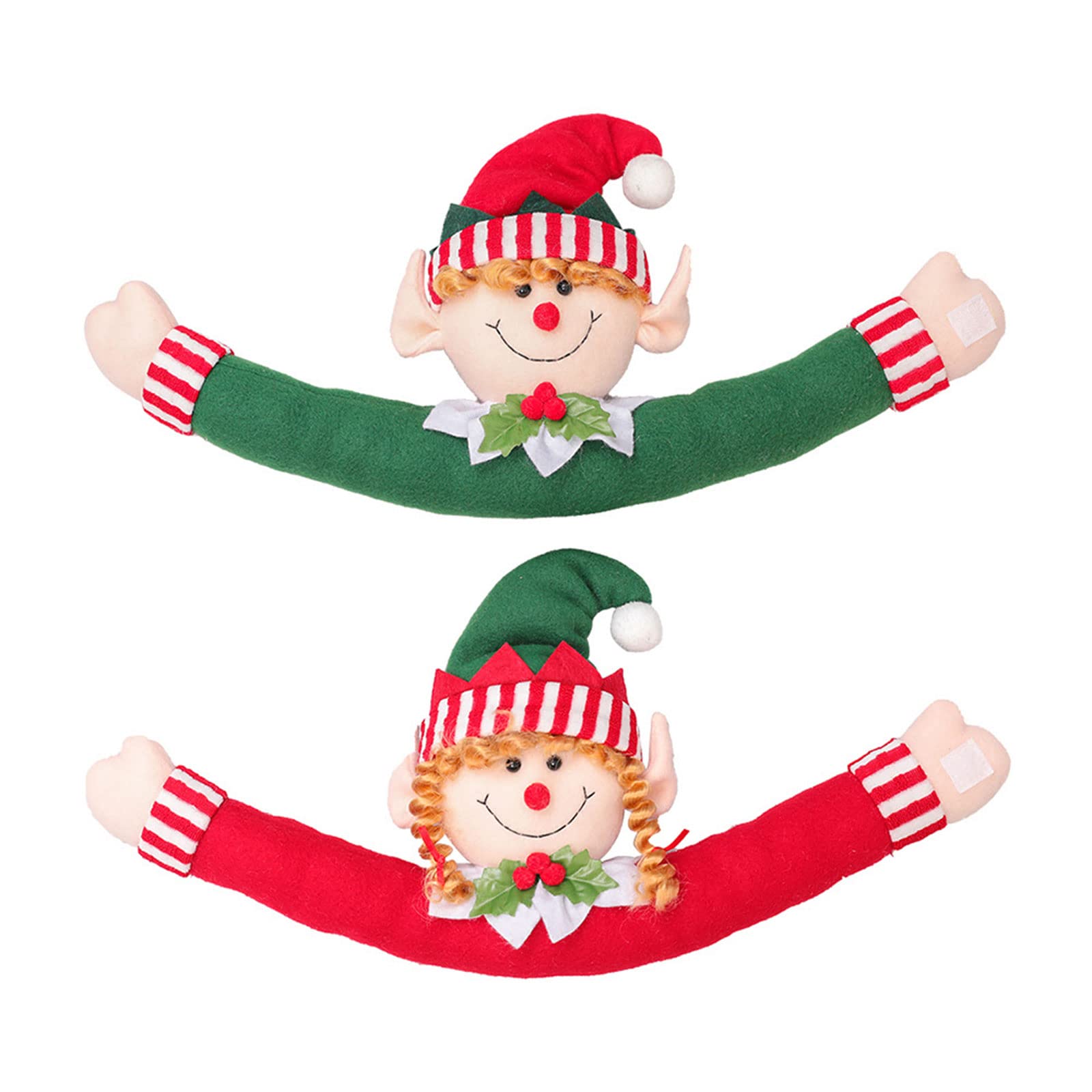 ZWMBYN 2Pcs Christmas Curtain Tiebacks - Festive Doll Design Buckle Holders for Drapes, Holiday Home Decor & Xmas Gifts - Perfect for Living Room, Bedroom Window Decorations During Christmas Season