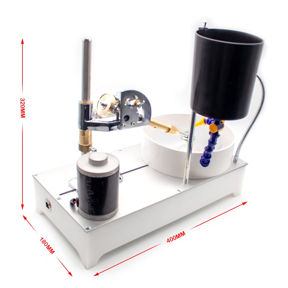 Gemstone Grinding Faceting Machine 120W 2800RPM with Digital Display - Jewelry Polisher & Lapidary Equipment for Faceted Gem Cutting, Flat Grinding - Perfect for DIY Jewelry Making, Stone Polishing, and Professional Gemstone Crafting