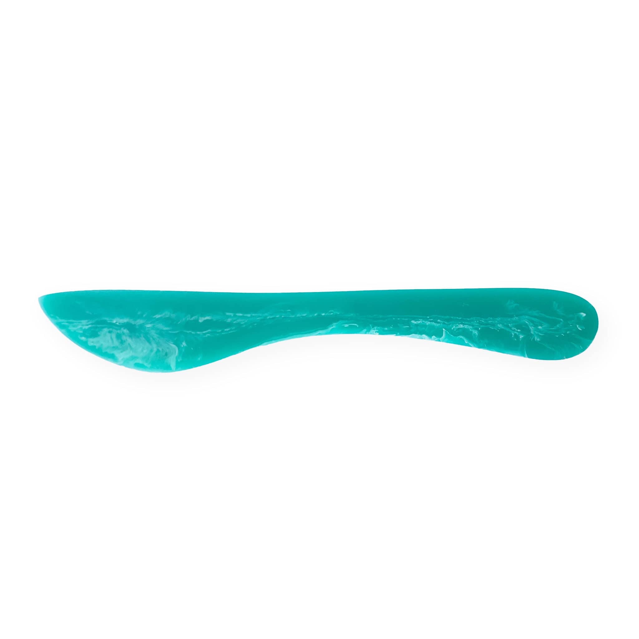 Handmade Resin Swirl Knife with Teal Blue Design - Sharp Kitchen Knife for Cooking, Slicing & Food Prep - Perfect Gift for Chefs & Home Cooks