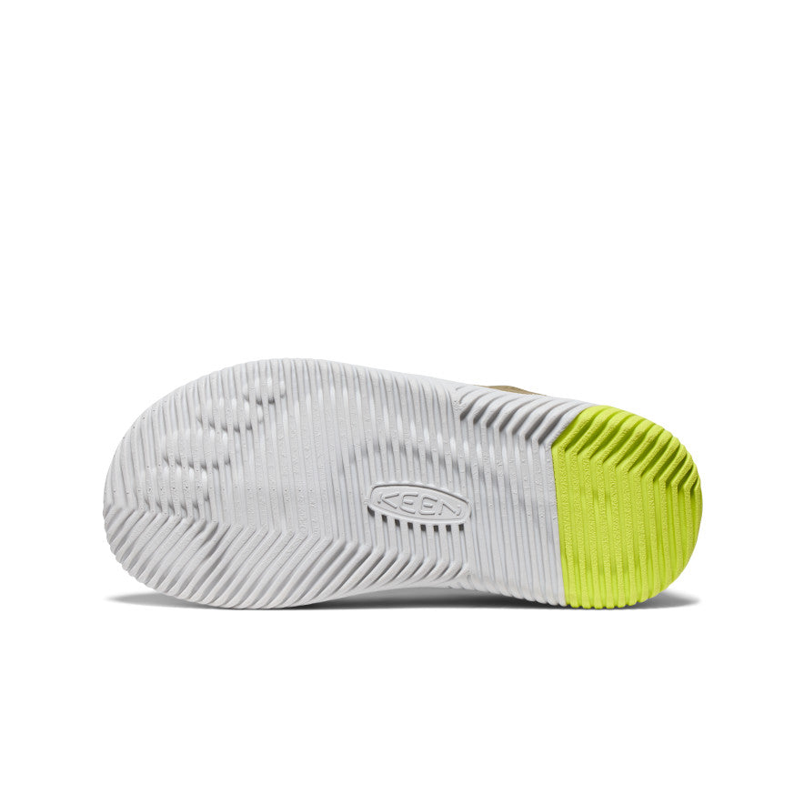 KNX Big Kids' Leather Sneakers - Martini Olive/Evening Primrose | Comfortable & Durable Shoes for School, Play & Everyday Wear