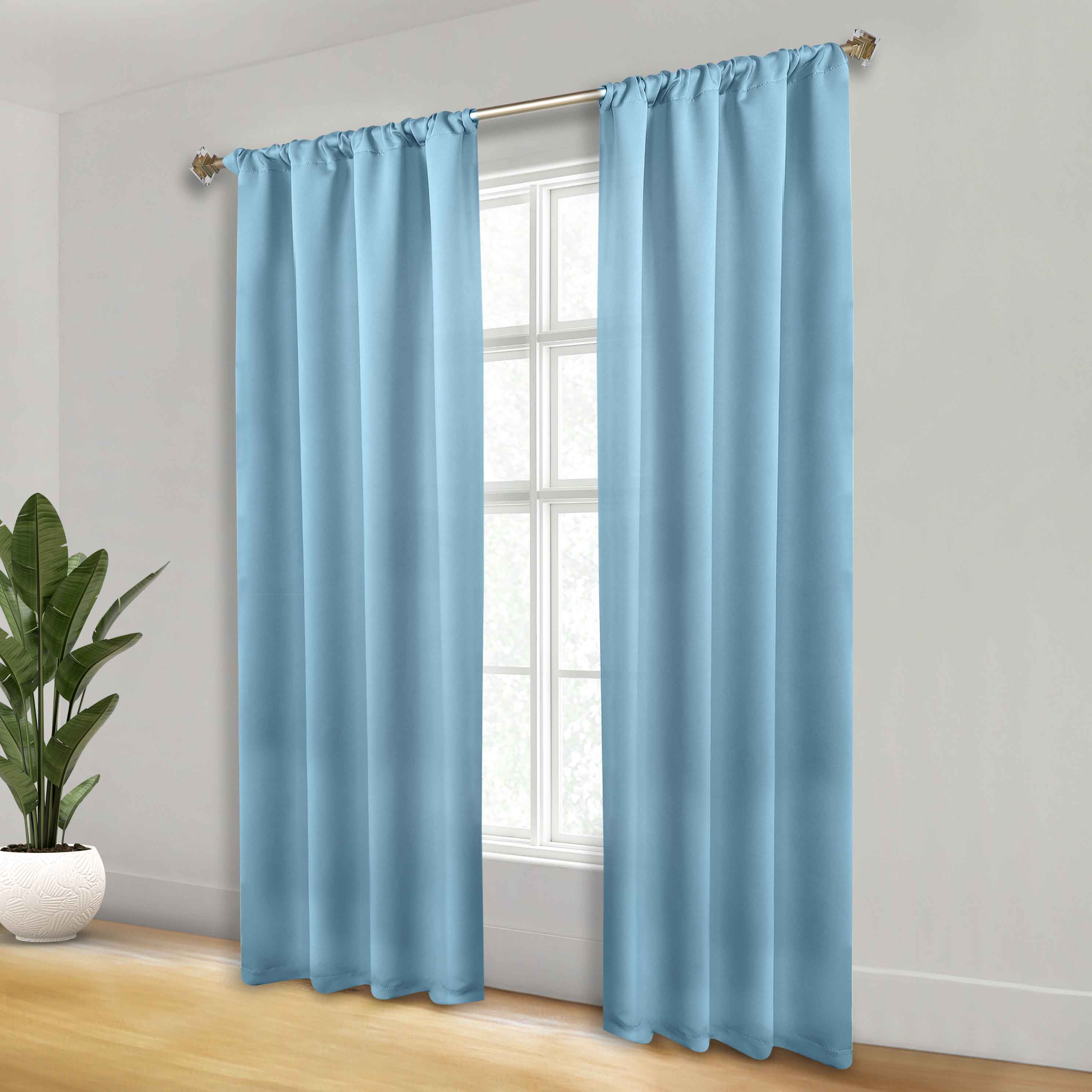 Machine Washable Blackout Curtains Set of 2 - Solid Color Room Darkening Window Drapes for Bedroom, Nursery & Home Theater - Noise Reducing & Energy Efficient