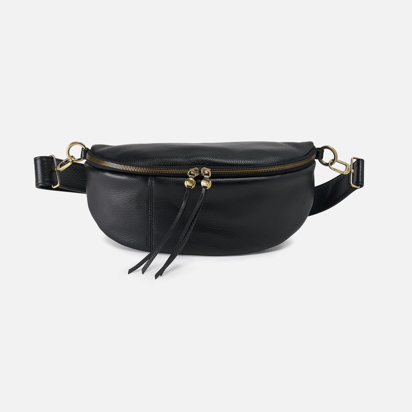 Hunter Medium Belt Bag in Pebbled Leather - Black | Stylish Waist Pack for Travel, Hiking & Everyday Use