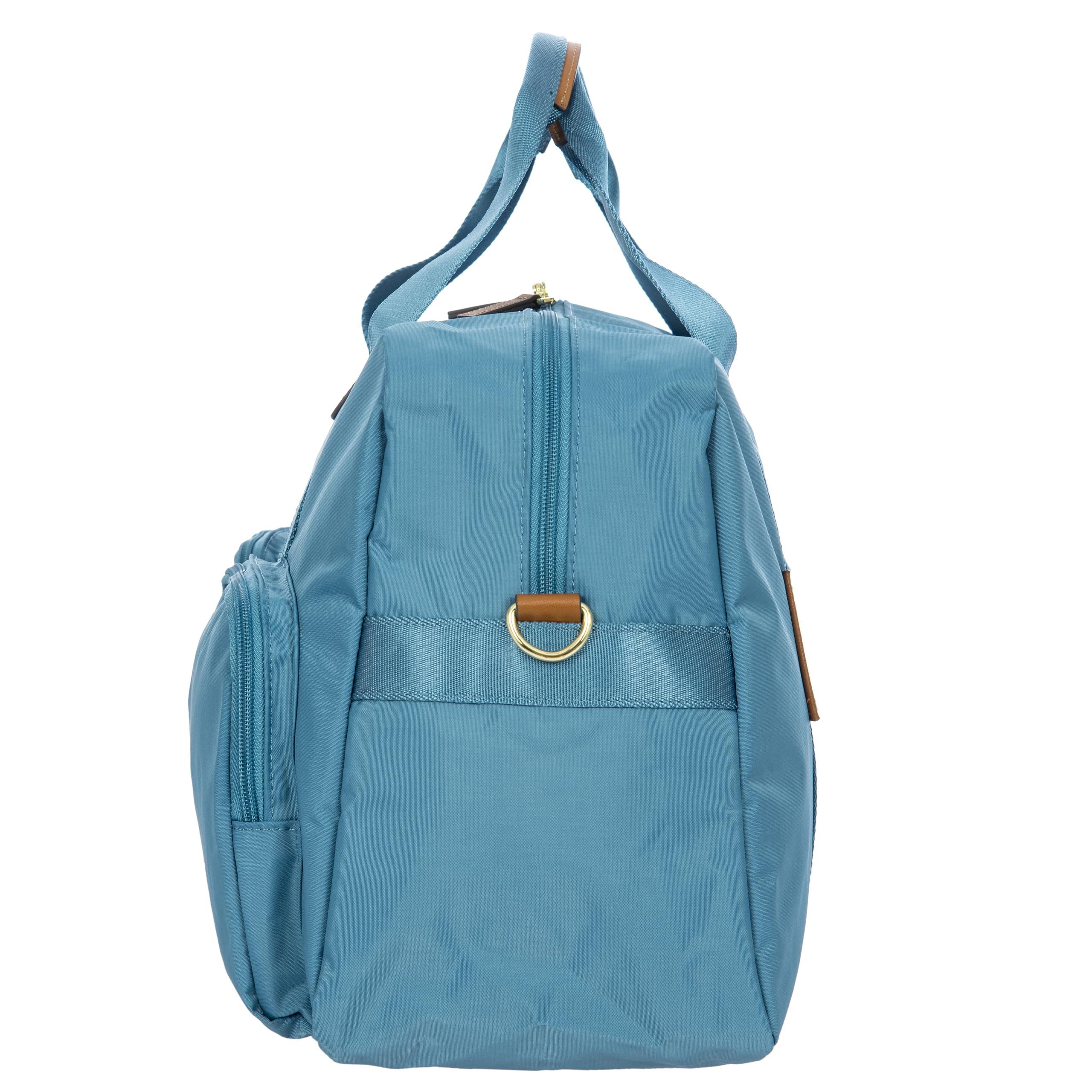 Bric's X-BAG 18-Inch Cargo Duffle Bag - Premium Water-Resistant Travel Duffel with Luggage Sleeve - Carry On & Weekender Bag for Men & Women - Durable Satin Nylon - Sky Blue - Perfect for Gym, Business Trips & Weekend Getaways