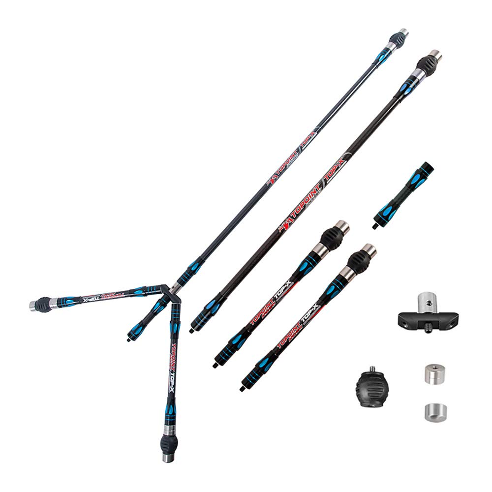 Premium Carbon Fiber Archery Bow Stabilizer Set - 30/10/5 Inch Shock Absorber Balance Bar System for Recurve & Compound Bows | Hunting, Target Practice & Outdoor Shooting Accessories