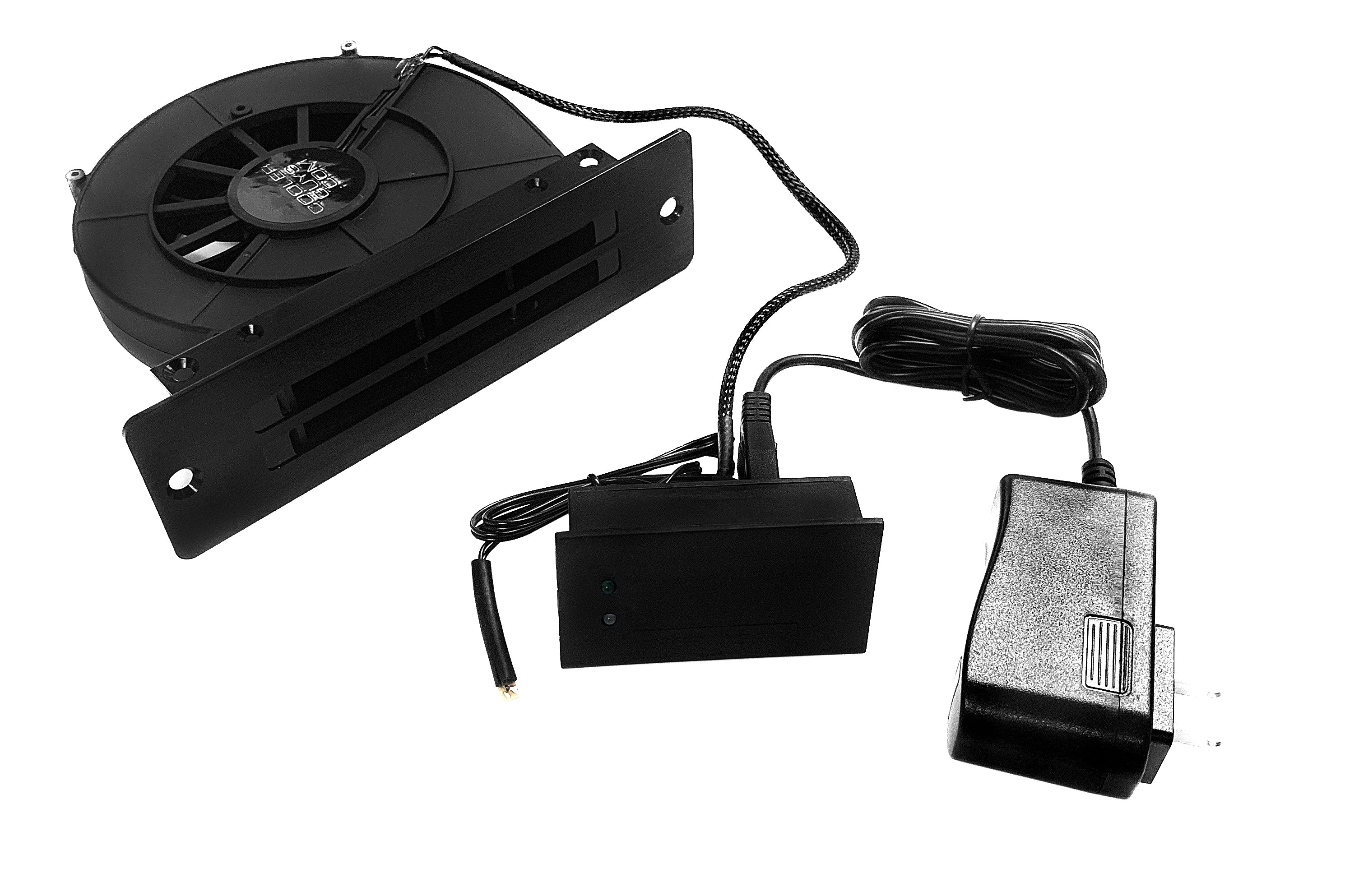 Coolerguys AC Powered Blower Fan with Exhaust Vent Bracket & Thermal Controller - High Performance Cooling for PC, Electronics, and Server Rooms