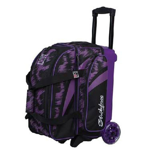 KR Strikeforce Cruiser Scratch Double Roller Purple Bowling Bag - Durable & Lightweight for League Play & Tournaments | Perfect for Bowling Enthusiasts & Pro Players