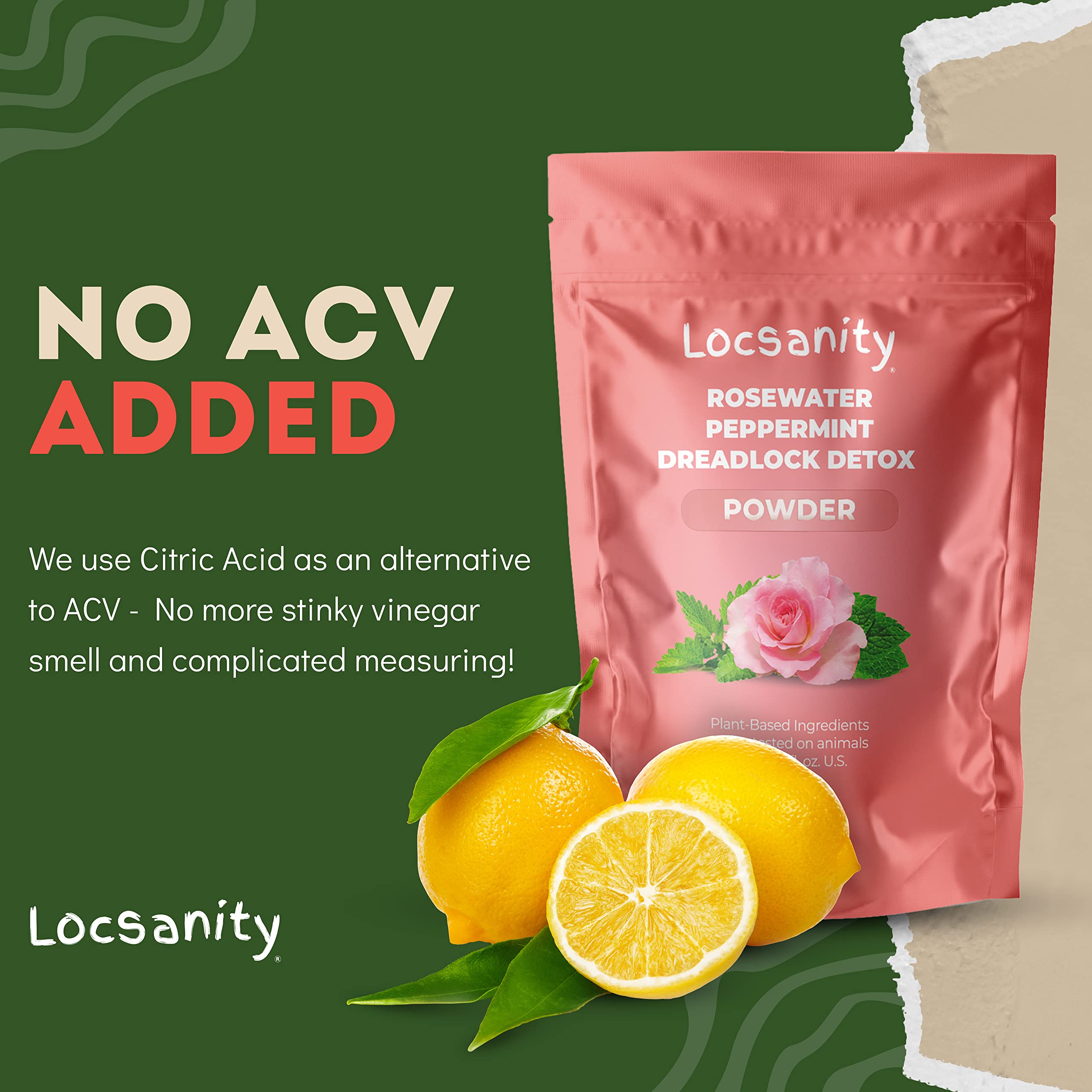 Locsanity Dreadlock Scalp Detox Powder & Cleansing Conditioner - Natural Hair Cleanser for Buildup Removal, ACV Alternative - Loc Care & Maintenance Products for Healthy Dreads - Perfect for Daily Hair Cleansing & Scalp Refreshment