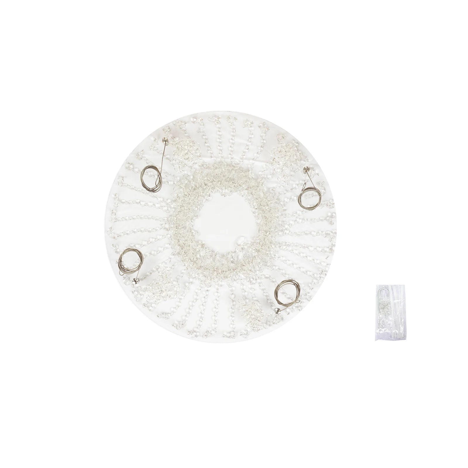 25 Round Acrylic Hanging Crystal Chandelier Cake Stand - Elegant Dessert Display for Weddings, Parties & Home Decor