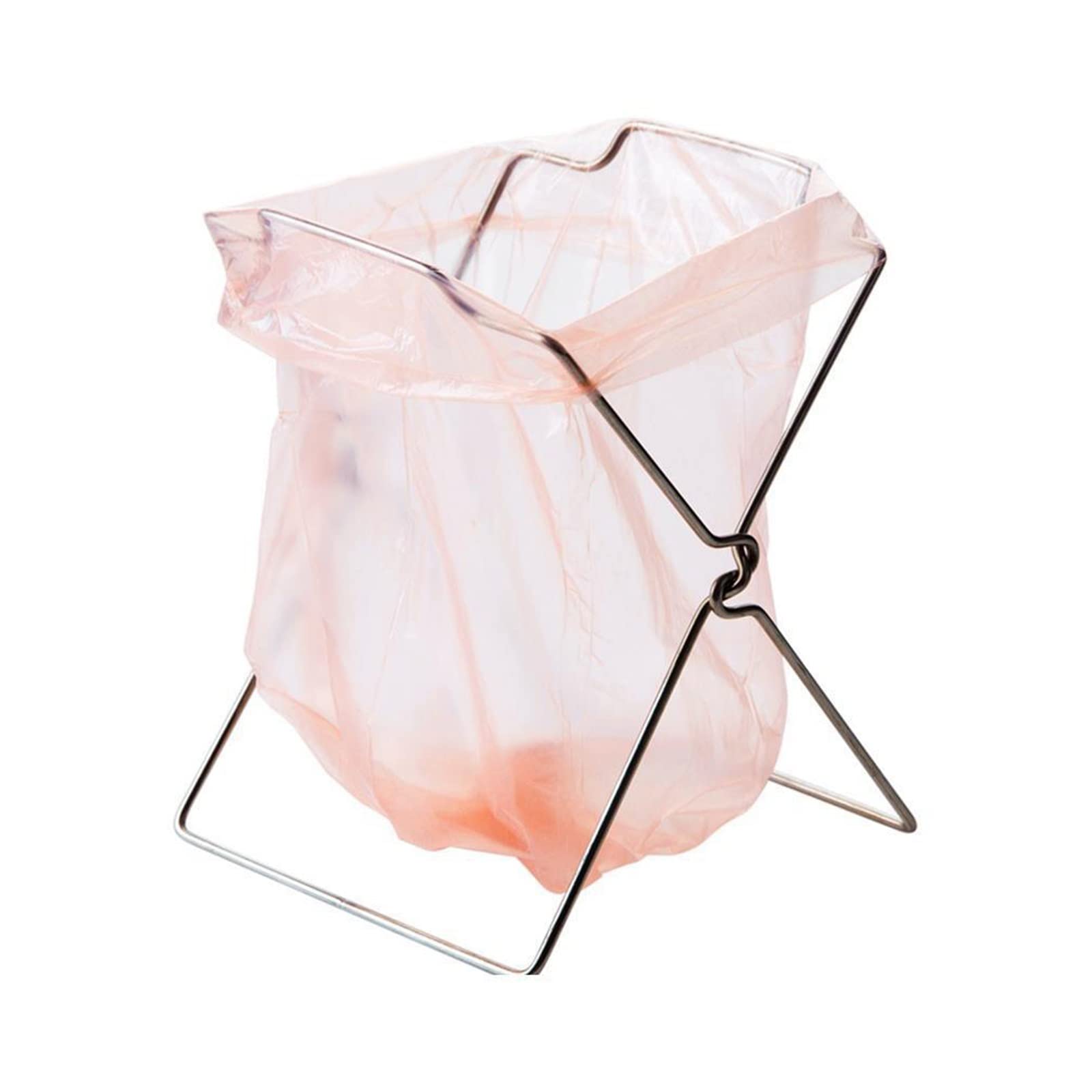 CSSIM Foldable Desktop Trash Bag Holder Stand - Compact Kitchen Countertop Organizer for Small Garbage Bags, Dish Towels & Cleaning Supplies | Perfect for Home, Office & RV Use