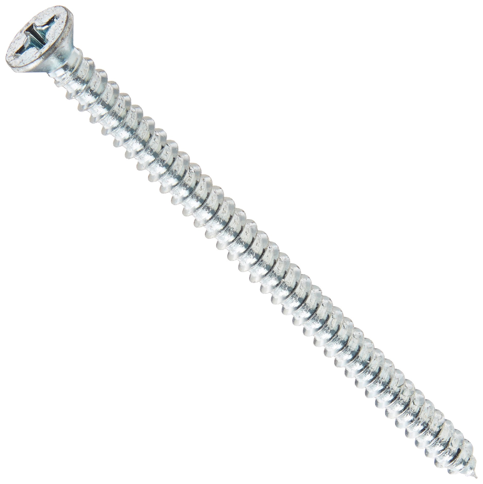 Small Parts 1464APF #14-10 Steel Sheet Metal Screws, Zinc Plated, 82° Flat Head, Phillips Drive, Type A, 4