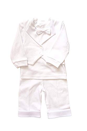 Soft Organic Cotton Baptism Outfits for Boys 1-3 Months - Christening Gown & Baby Clothes for Church Ceremonies & Special Occasions