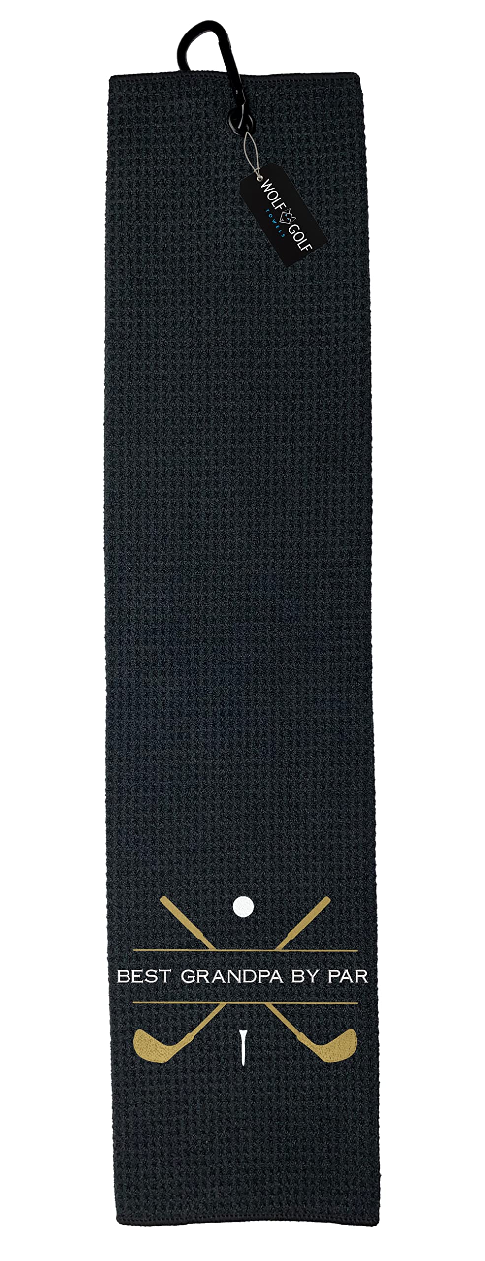 Wolf Golf Towels | Best Embroidered Funny Golf Towel for Men | Premium Golf Accessories & Unique Golf Gifts | Perfect for Grandpa & Golf Enthusiasts | Ideal for Course Play, Practice & Golf Tournaments