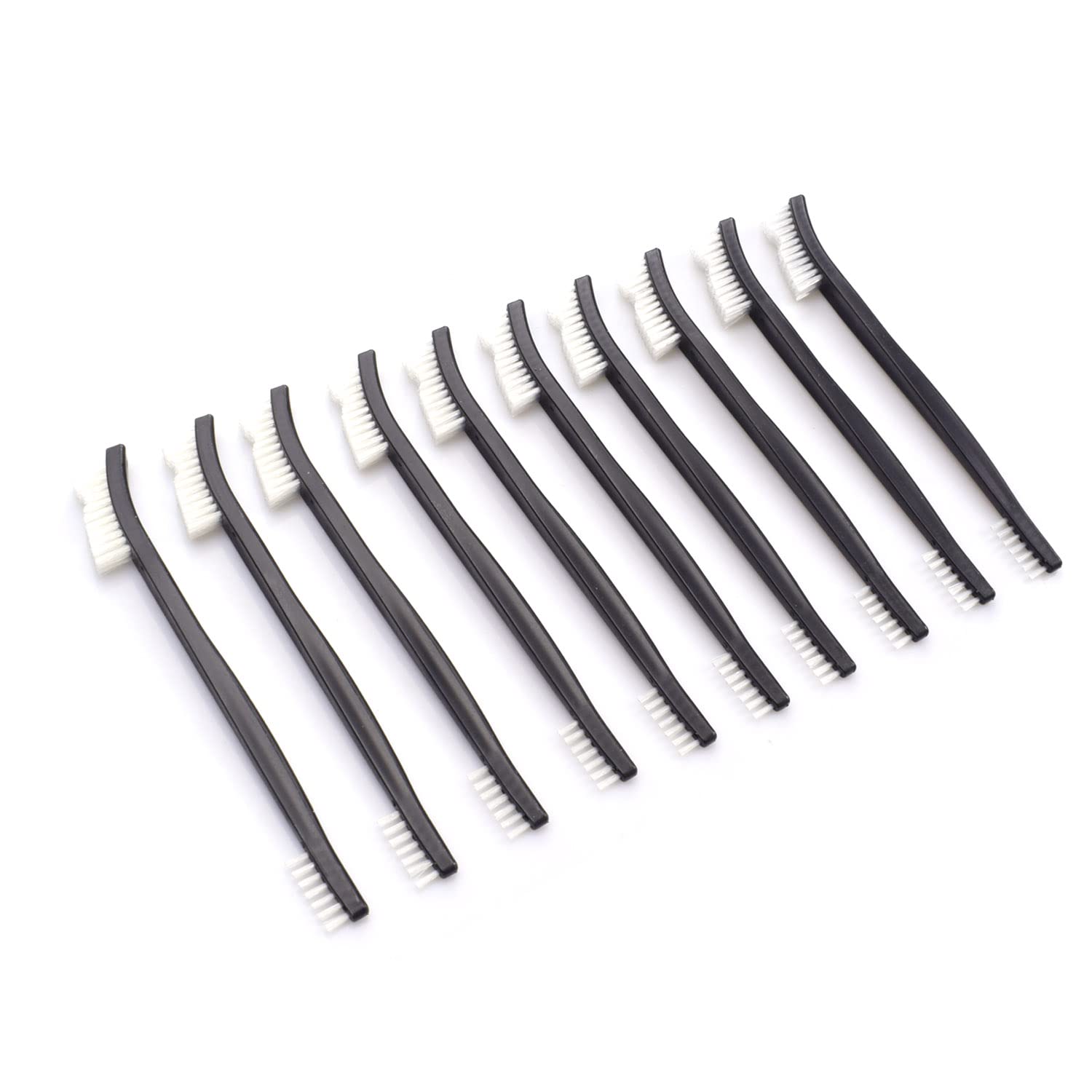 24 Pack 7-Inch Double-Ended Gun Cleaning Brushes - Nylon & Brass All-Purpose Cleaning Tools with Ergonomic Plastic Handle for Firearms, Hunting Gear, and Outdoor Equipment Maintenance