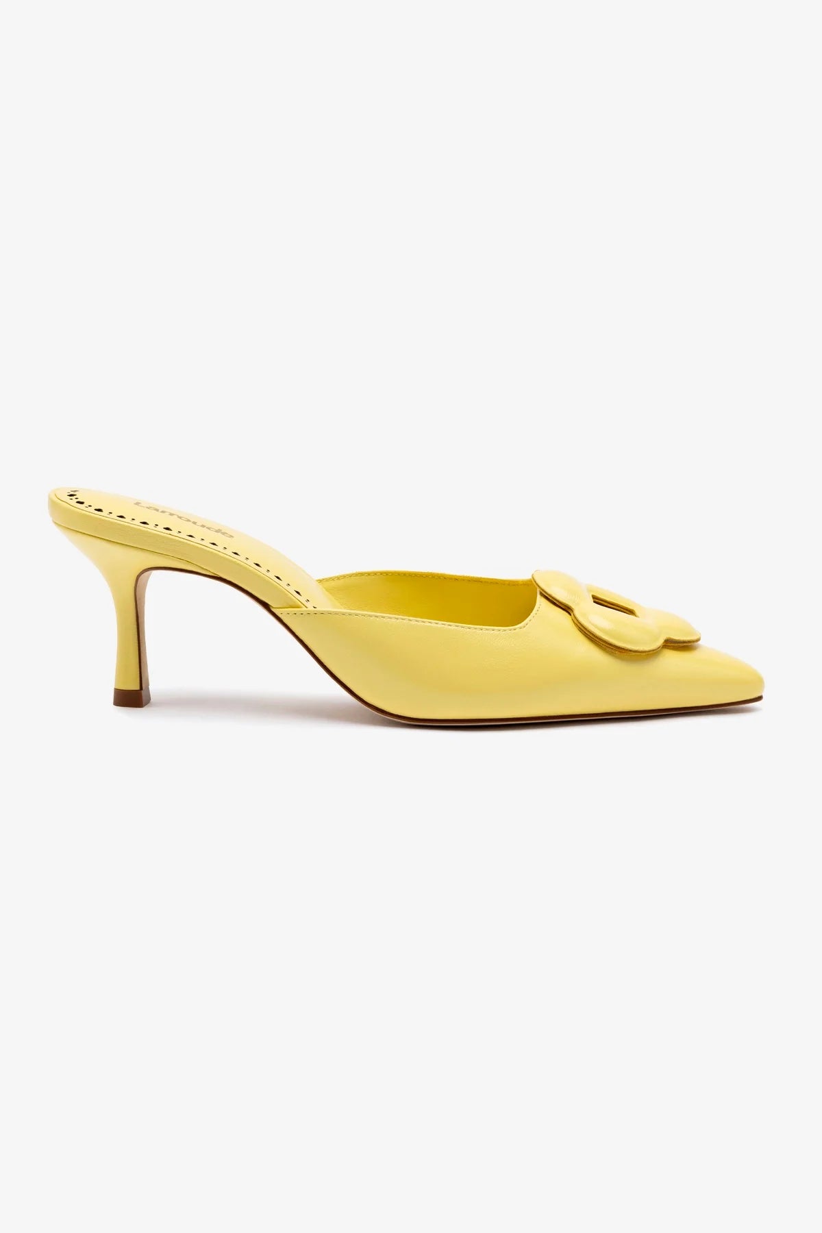Flora Pump in Lemonade Leather - Women's Chic Pointed-Toe Heels for Office, Party & Evening Wear