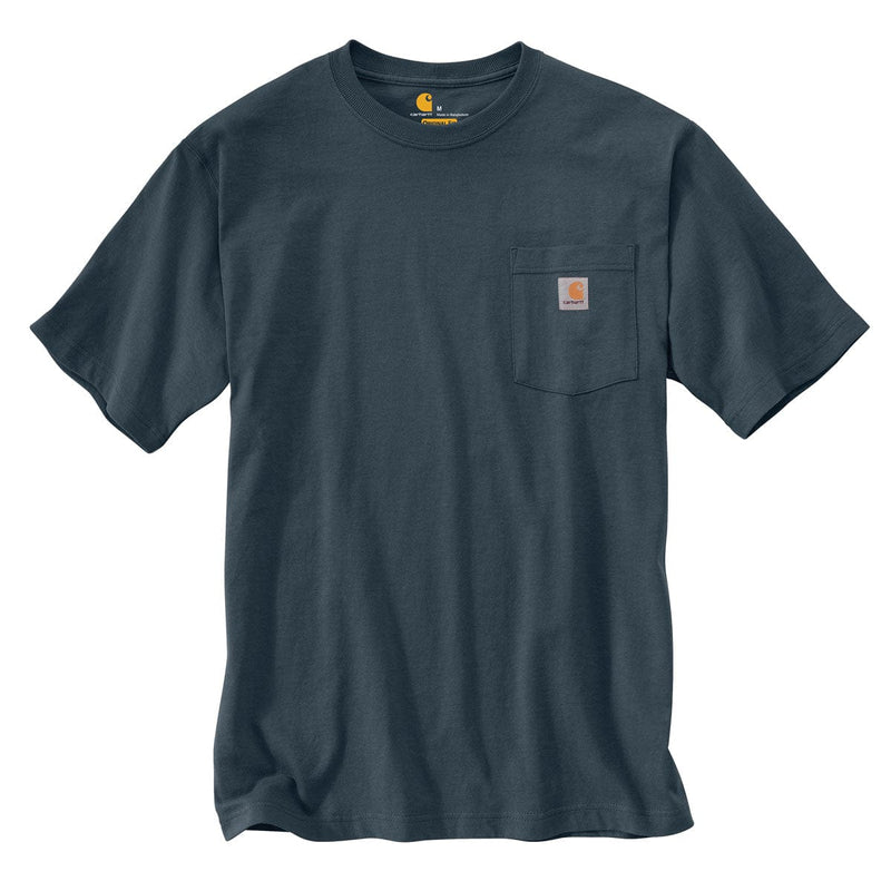 K87 Loose Fit Heavyweight Pocket T-Shirt for Men - Soft Stone Washed Blue Cotton Tee - Casual Wear, Street Style & Everyday Comfort