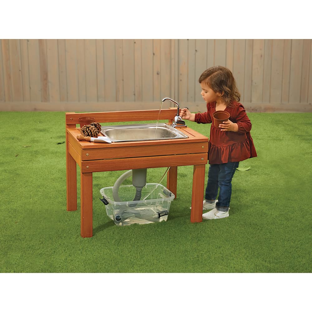 Best Outdoor Toddler Mud Kitchen Playset - Natural Wooden Pretend Play Toy for Kids Ages 2-6 | Backyard, Garden & Outdoor Learning Activity | Perfect for Sensory Play & Imaginative Fun