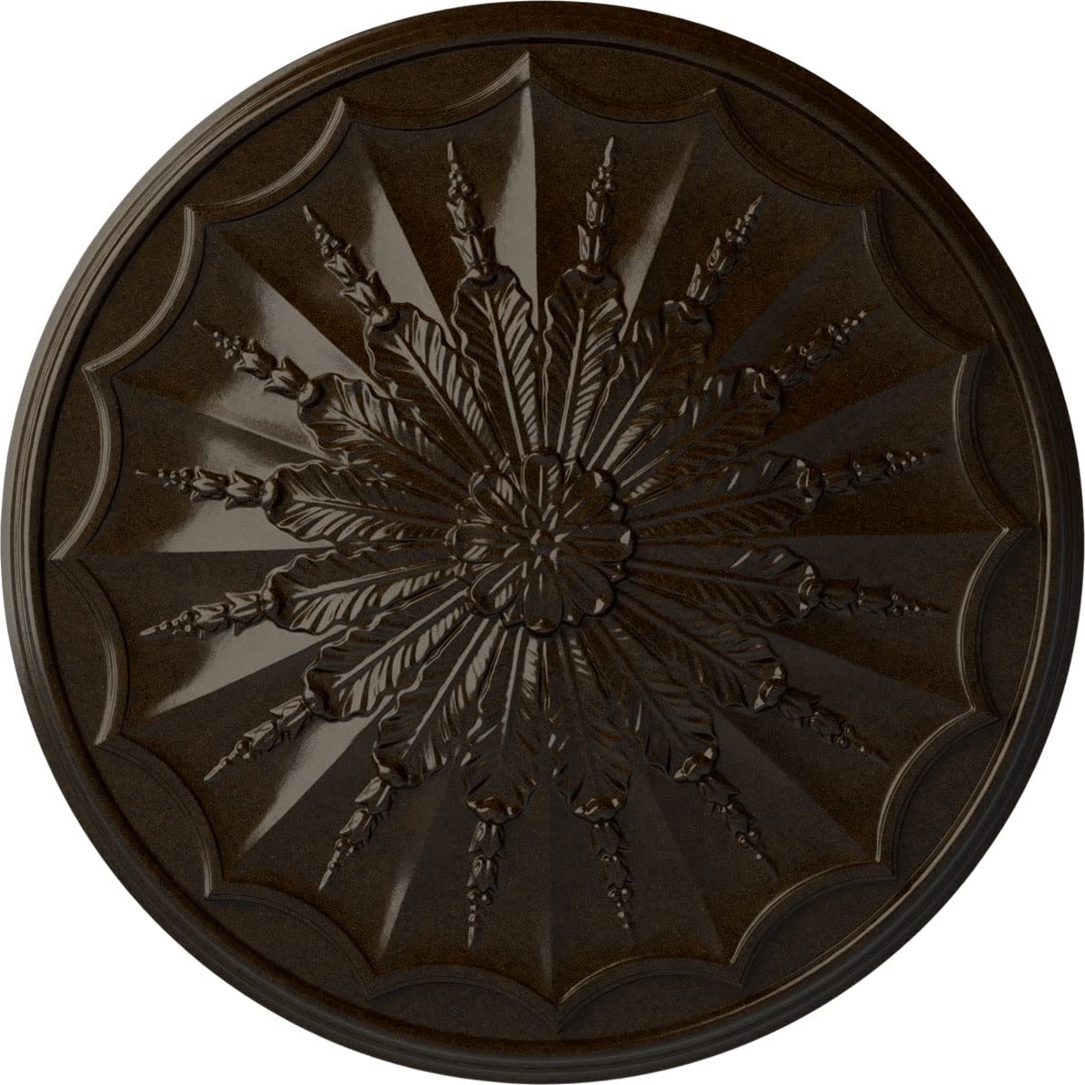 Ekena Millwork Artis Hand-Painted Bronze Ceiling Medallion - Elegant Home Decor for Dining Rooms, Living Rooms & Entryways