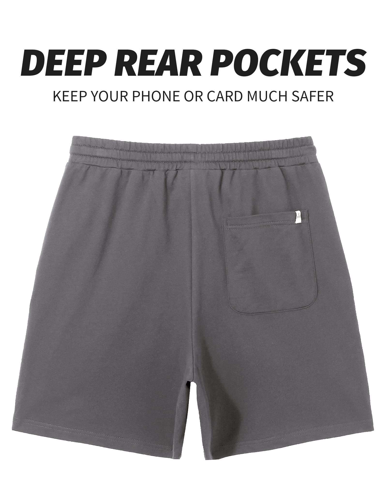 Pioneer Men's 5-Inch Inseam Camp Sweat Shorts - Athletic Gym Workout Running Shorts, Breathable Cotton Casual Lounge & Sleep Pajama Shorts for Outdoor Activities, Travel and Home Relaxation