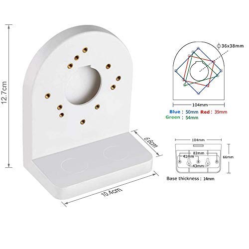 Universal ABS Plastic Dome Camera Bracket - Adjustable Anti-Static Indoor/Outdoor Wall & Ceiling Mount for CCTV, DVR, IP Cameras | Secure Surveillance Solution for Home & Business Security | Weatherproof & Durable Design (White) - Perfect for Monitoring Entrances, Driveways & Backyards