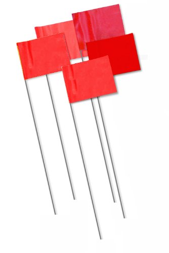 Bon 84-847 Red Marking Flags - 1000 Pack for Landscaping, Surveying & Utility Marking | Durable & Highly Visible Construction Flags