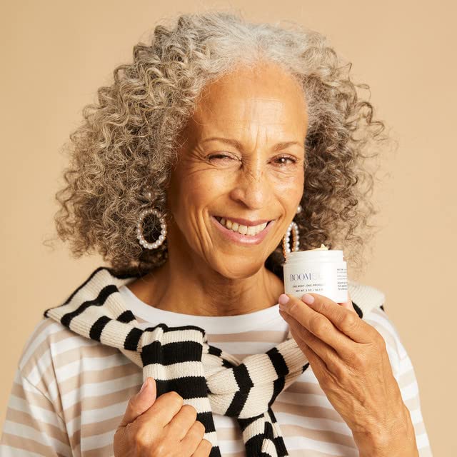 BOOM! by Cindy Joseph Boomsilk - Organic Anti-Aging Face & Body Moisturizer for Women - Rejuvenating Skin Care Lotion to Soften, Hydrate & Protect Mature Skin - 8 Oz - Perfect for Daily Use & Nighttime Skincare Routine