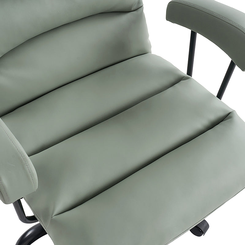 Anselm Modern Ergonomic Faux Leather Office Chair - Adjustable Swivel Desk Chair with Lumbar Support for Home & Office Workspace