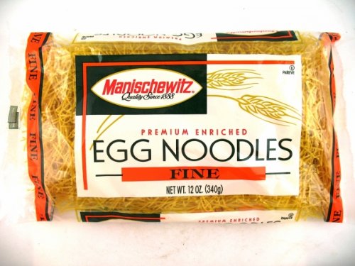 Manischewitz Fine Egg Noodles 12 oz (12 Pack) - Kosher Pasta for Soups, Casseroles & Jewish Cuisine - Bulk Pantry Staples for Family Meals