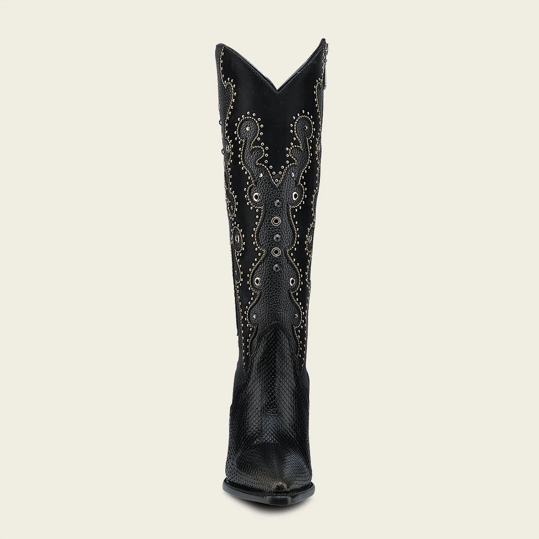 Cuadra Black Python Boots for Women - Stylish & Comfortable Western Boots for Cowgirl Fashion, Night Out & Country Events