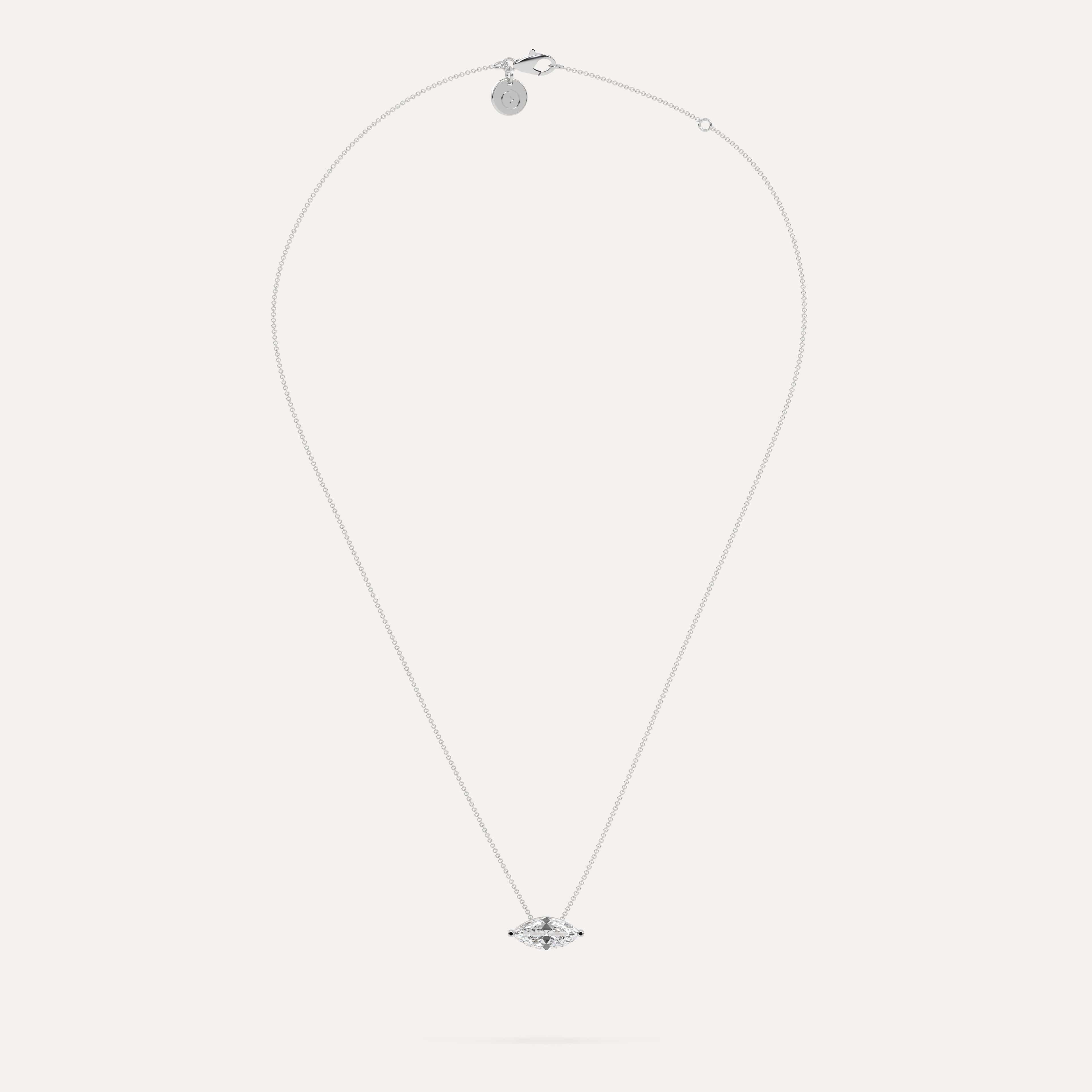 3 Carat Marquise Cut Floating Diamond Necklace for Women - Elegant Wedding, Anniversary & Evening Party Jewelry Gift