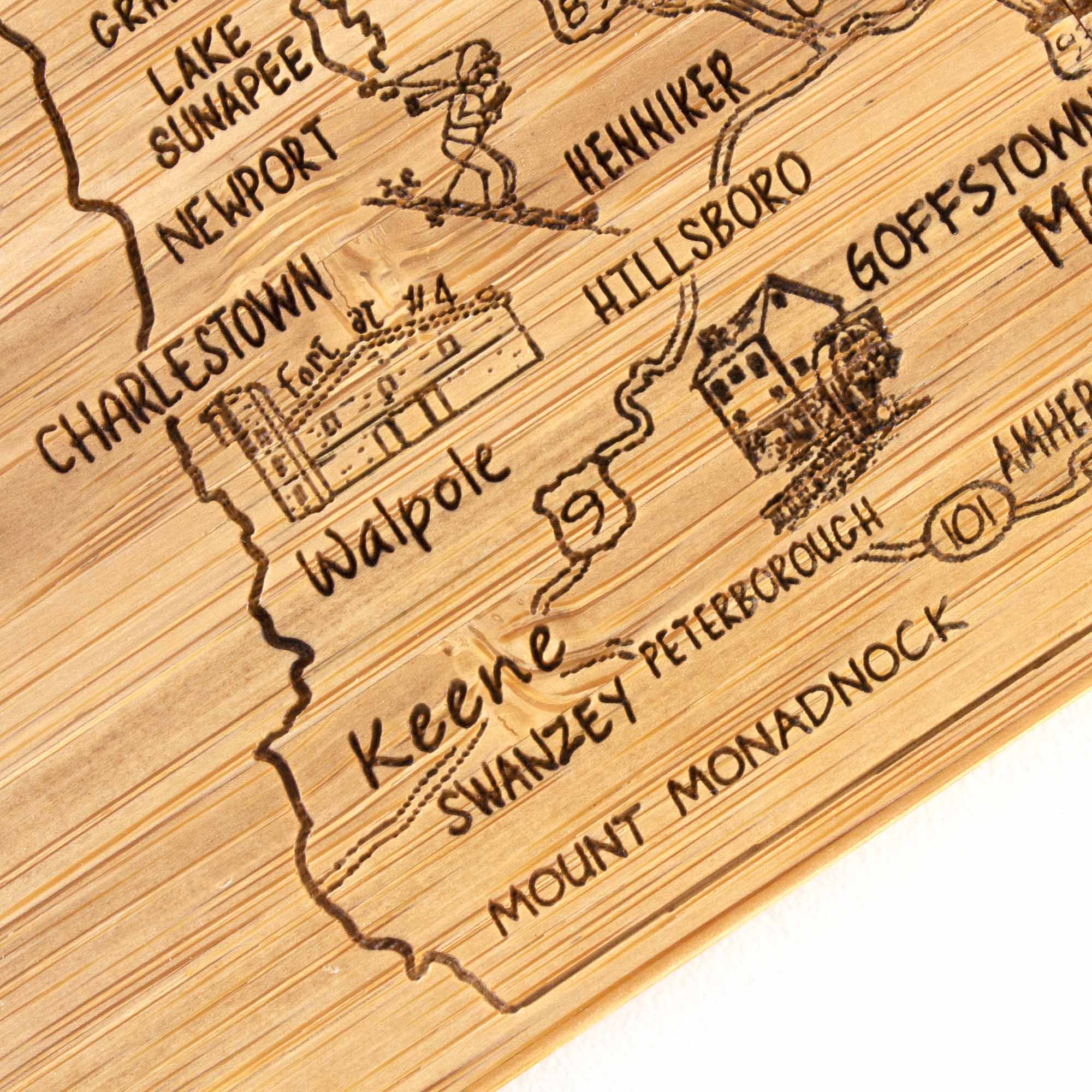 4-Piece New Hampshire Themed Puzzle Coaster Set with Protective Storage Case - Perfect for Home Decor, Game Nights & Gifts