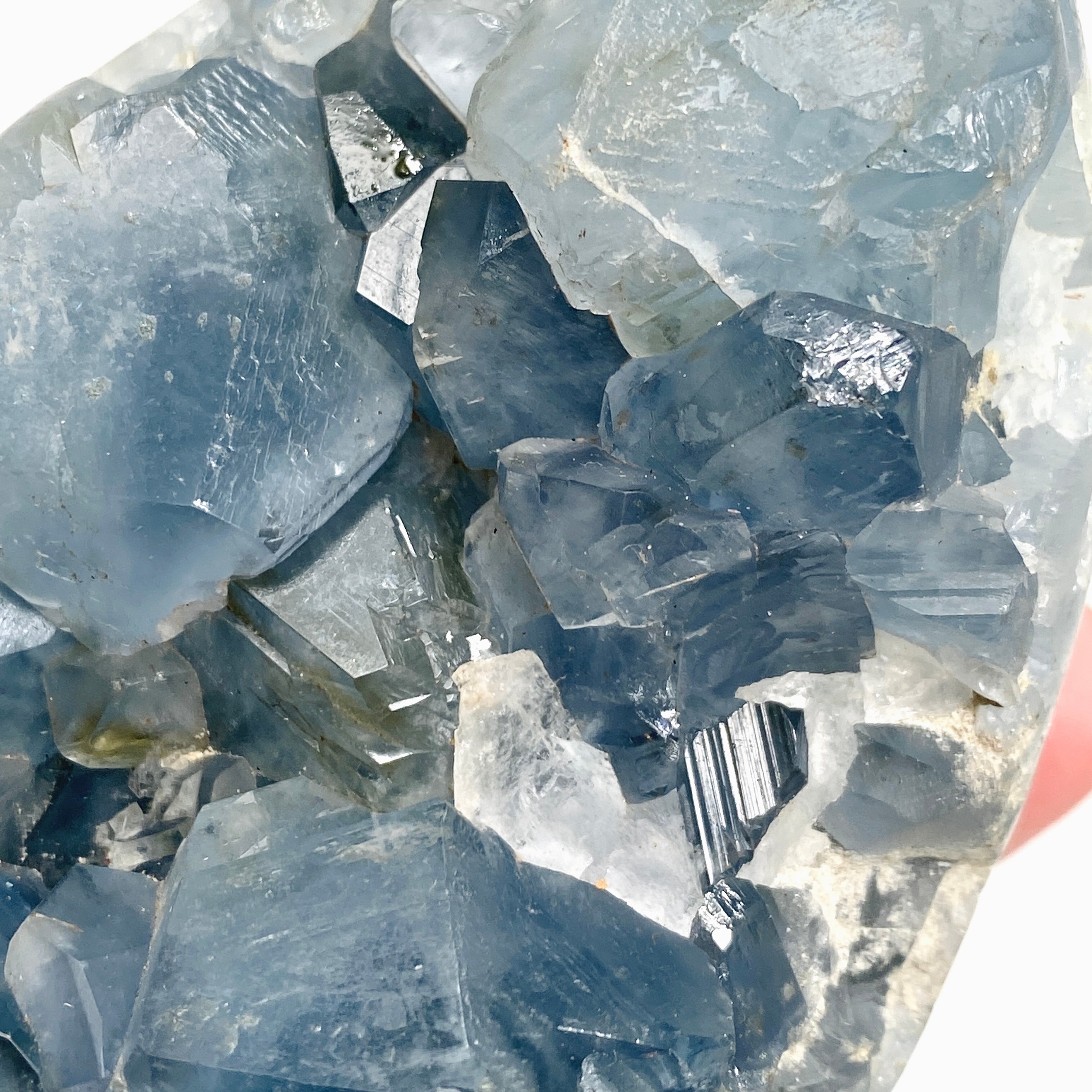 Natural Celestite Egg Healing Crystal - Madagascar CR3716 for Meditation, Reiki, and Home Decor