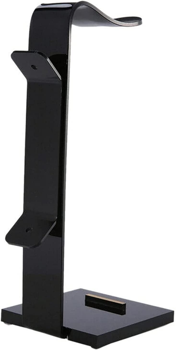 Universal Acrylic Gaming Headphone Stand - Adjustable Headset Holder & Earphone Hanger for Desk Display (Black, One Size) - Perfect for Gamers, Streamers & Office Workspaces