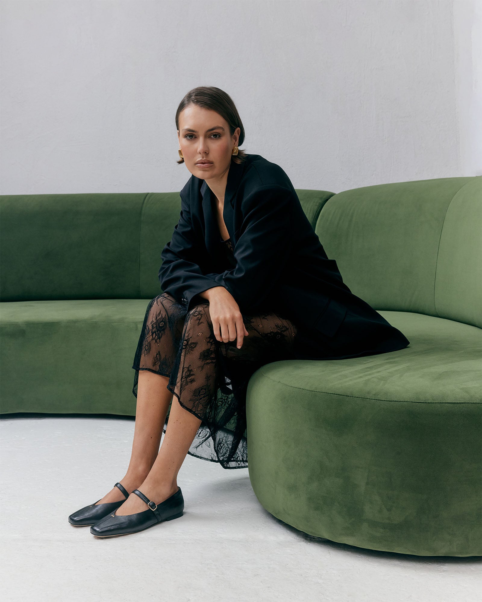April Casual Flats - Black Leather Women's Shoes for Comfort & Style | Perfect for Work, Walking & Everyday Wear