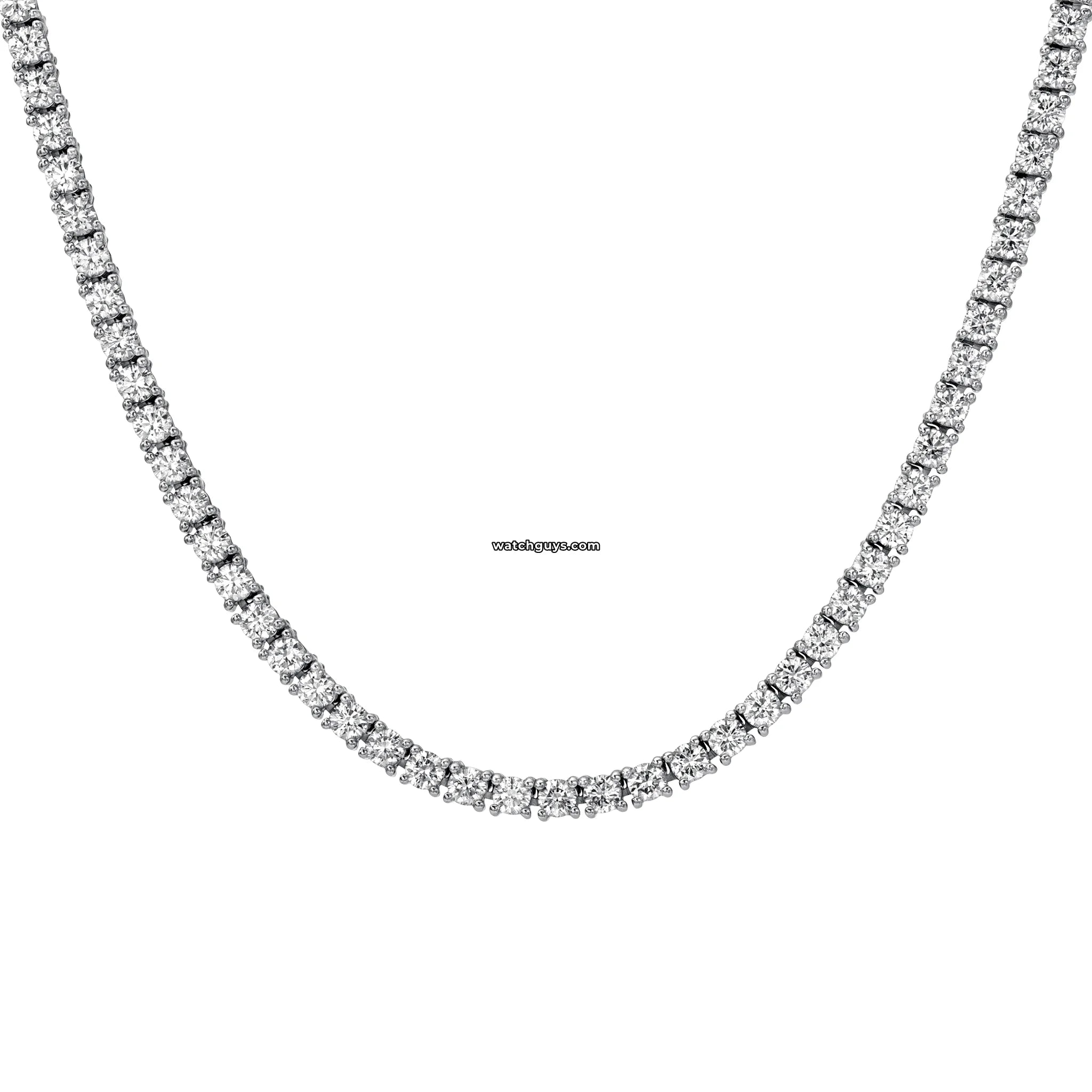 7.64 Carat Diamond Tennis Necklace in 18K White Gold - Elegant Jewelry for Weddings, Anniversaries & Special Occasions