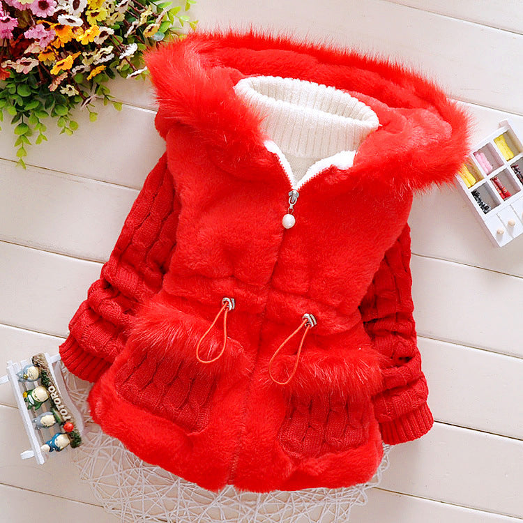 Adorable Baby Girls Winter Jacket - Warm Mid-Length Coat for Toddlers & Infants | Perfect for Snow Days, Outdoor Play & Holiday Photos