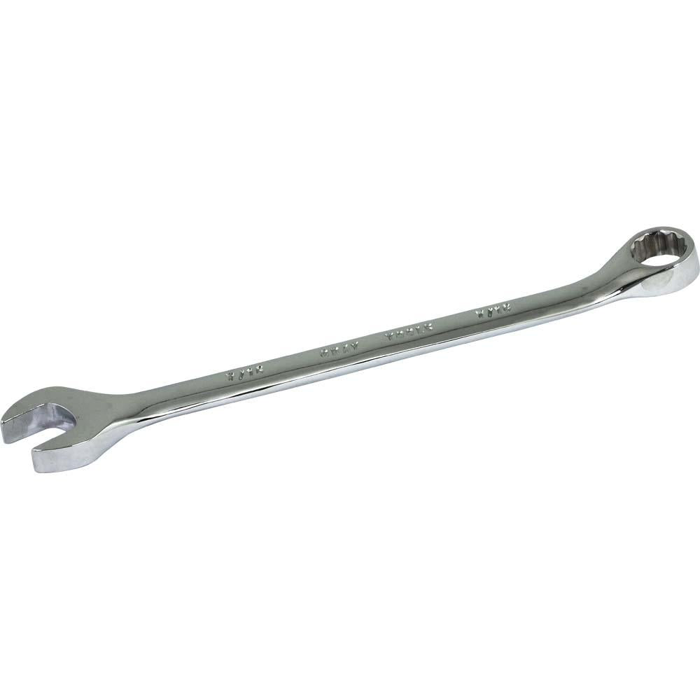 12-Point SAE Combination Wrenches Set - 15° Offset Angle - Mirror Chrome Finish - Perfect for Automotive Repair, Machinery Maintenance & DIY Projects