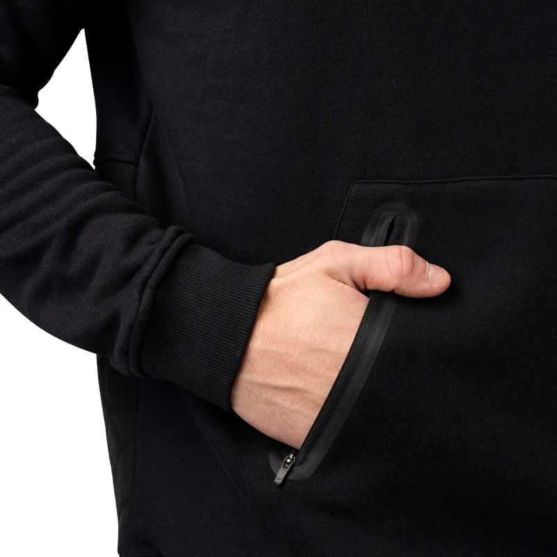 Bauer Quilted Crew Senior Black Jacket - Warm & Comfortable Winter Outerwear for Men - Perfect for Outdoor Activities, Hiking, and Casual Wear