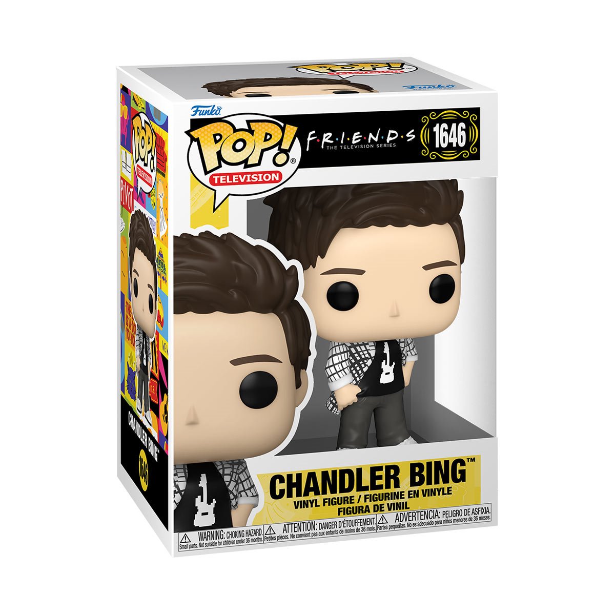 Friends Chandler Bing Flashback Funko Pop! Vinyl Figure #1646 - Collectible TV Show Merchandise for Fans & Gift Ideas