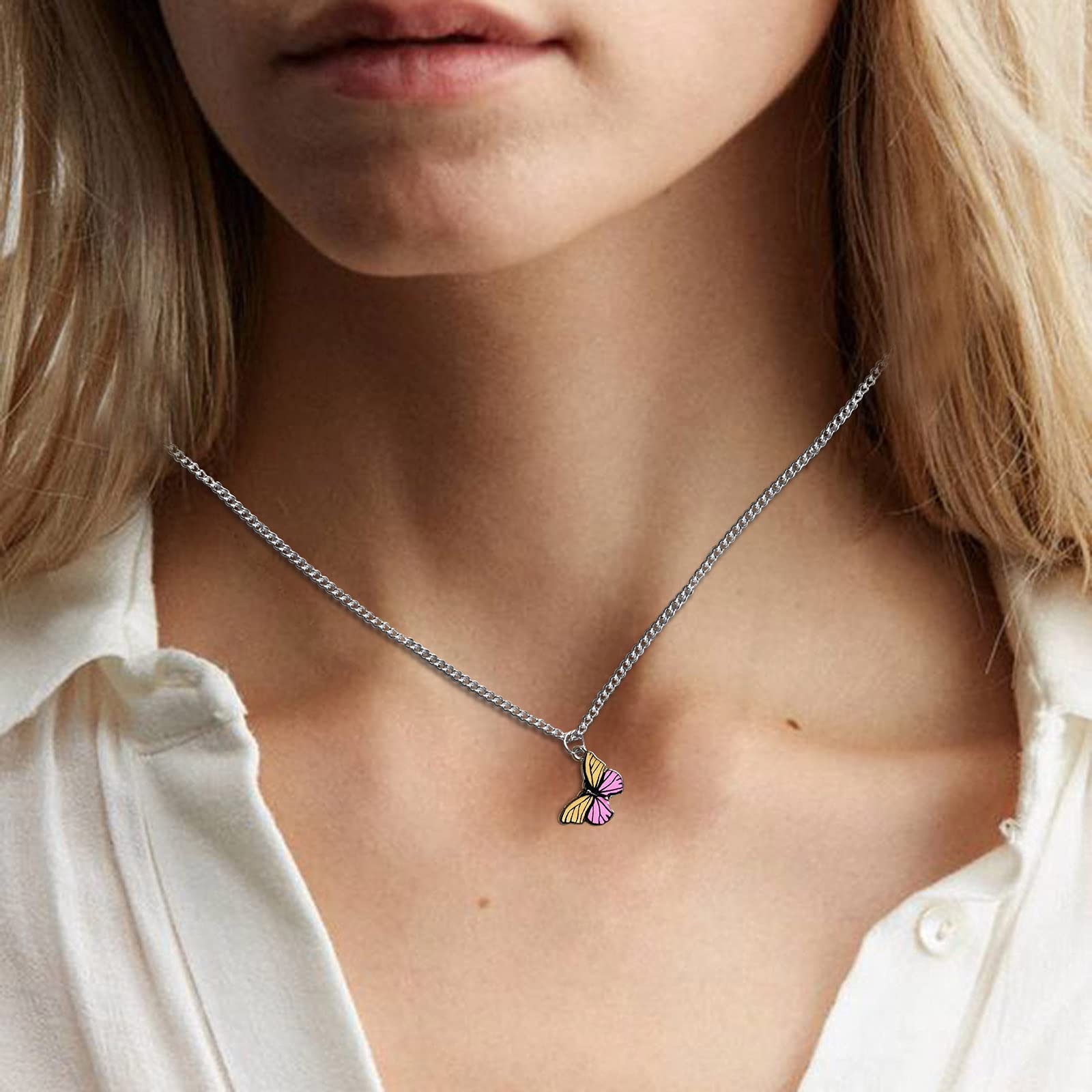 Elegant Cute Sweet Clavicle Chain Necklace for Women - Dainty Fashion Pendant Jewelry Gift for Her - Perfect for Date Night, Party & Everyday Wear (One Size)