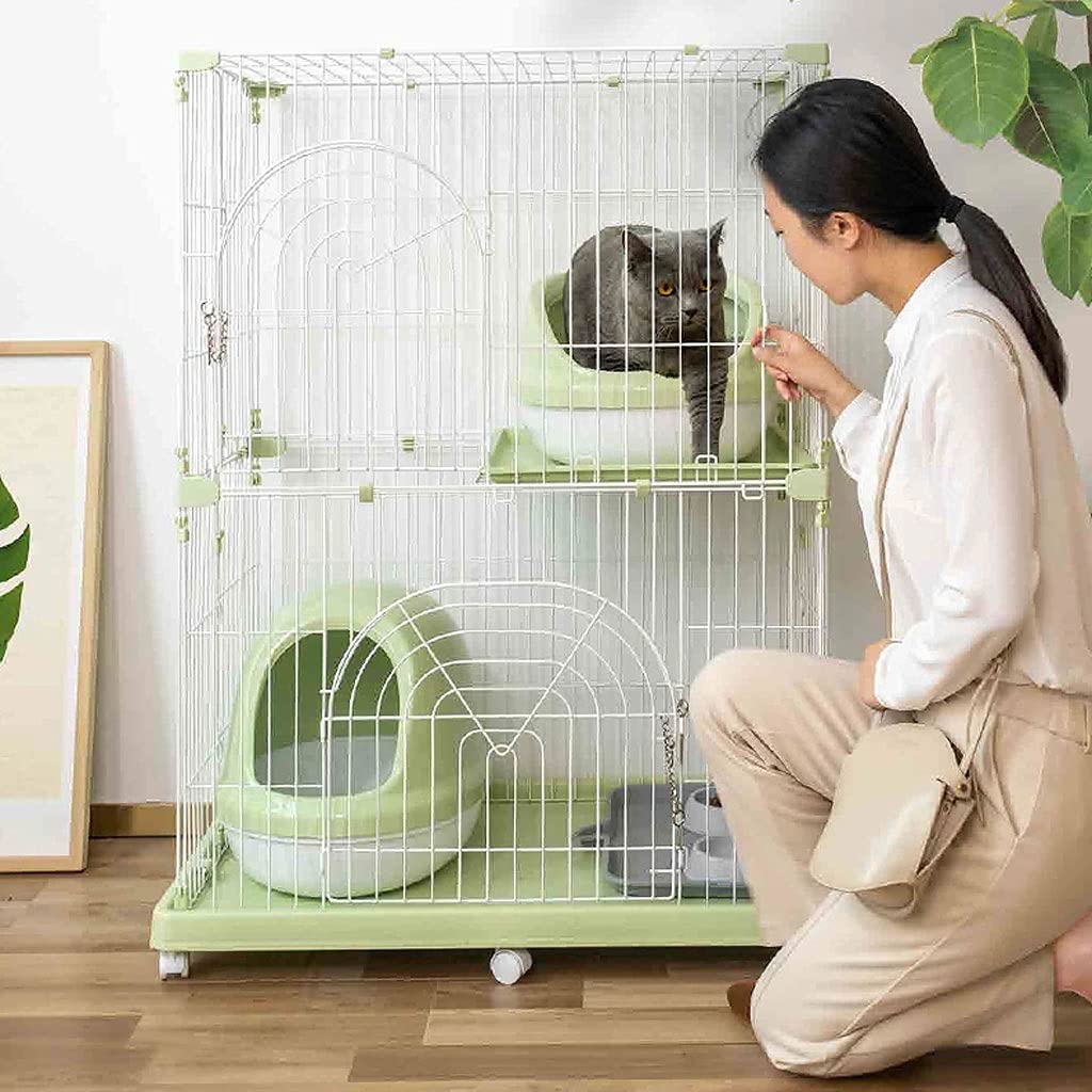 Classic Semi-Enclosed Cat Litter Box - Easy to Clean Kitten Toilet with Separate Design | Durable Cat Bedpan Supplies for Indoor Cats (Color A) | Perfect for Small Spaces & Multi-Cat Homes