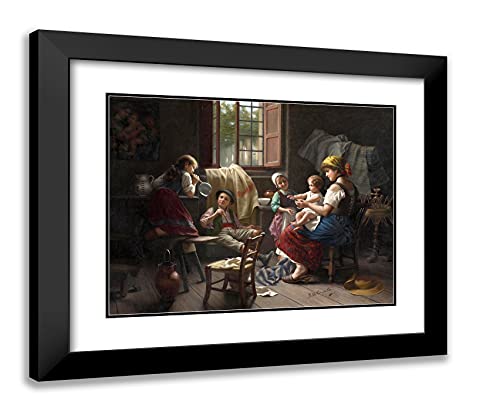 Black Modern Wood Frame with Double Matting