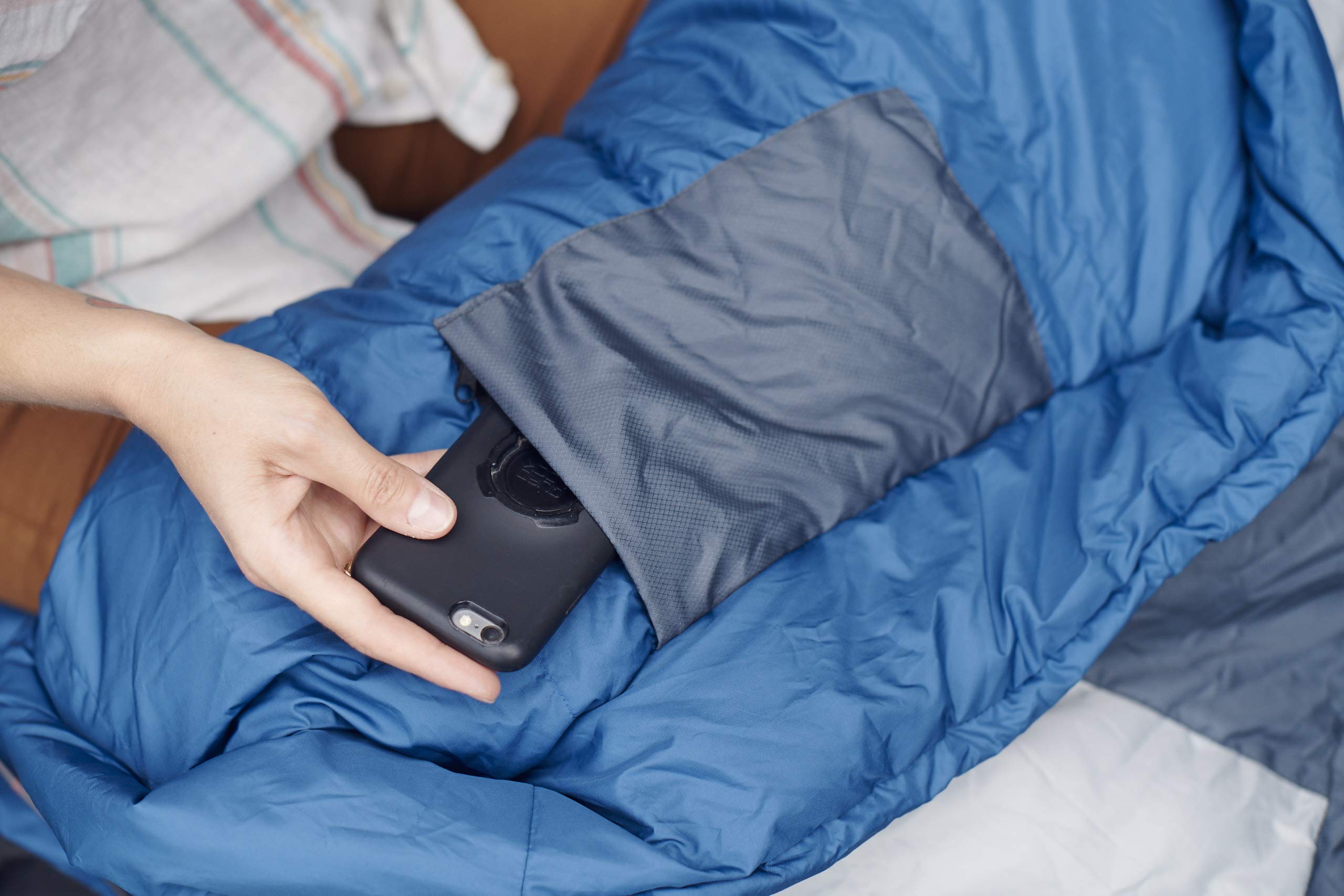 OmniCore Designs Multi Down Mummy Sleeping Bag -10°F to 30°F for Camping & Hiking | Lightweight Compressible with Storage Sack | Blue, Red & Yellow Options