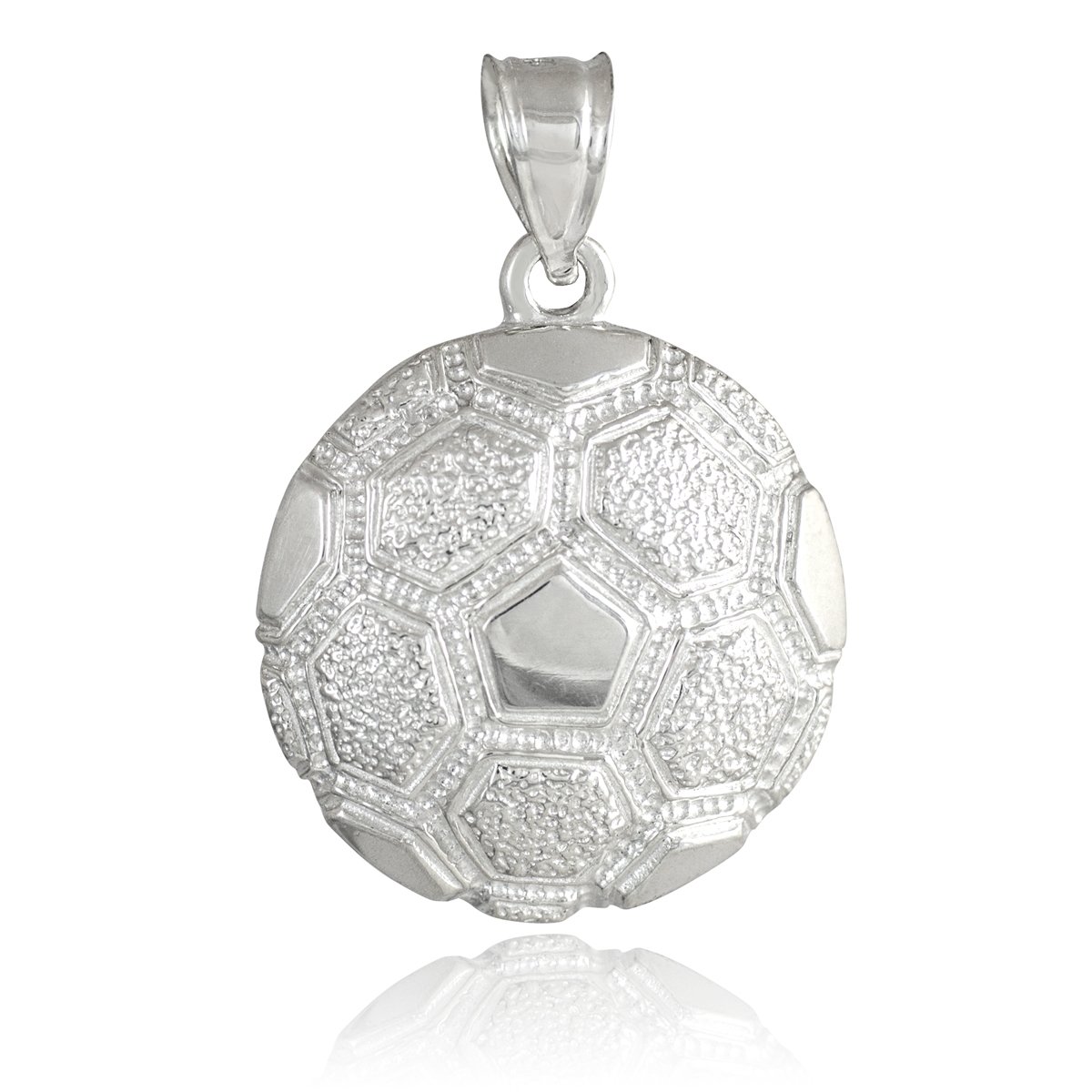 925 Sterling Silver Soccer Ball Pendant Necklace - Sports Charm Textured Jewelry for Women - Perfect Gift for Soccer Players & Fans (Game Day, Birthday, Anniversary)