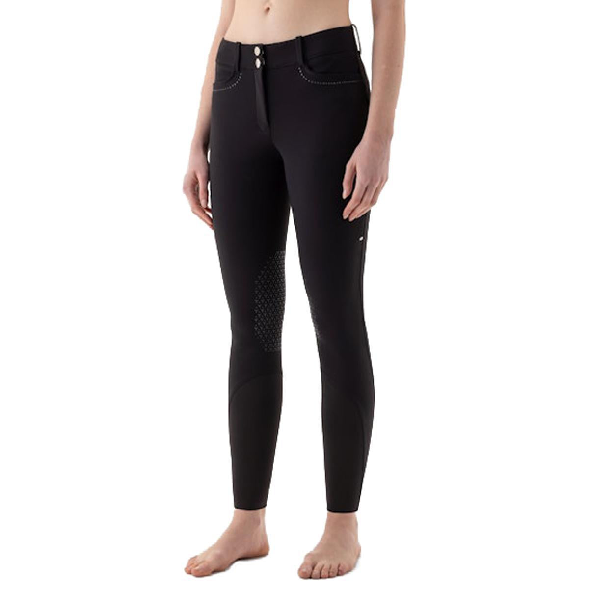 Equiline Women's Gorgakh High Waisted Knee Grip Breech - Comfortable Equestrian Riding Pants for Horseback Riding & Training